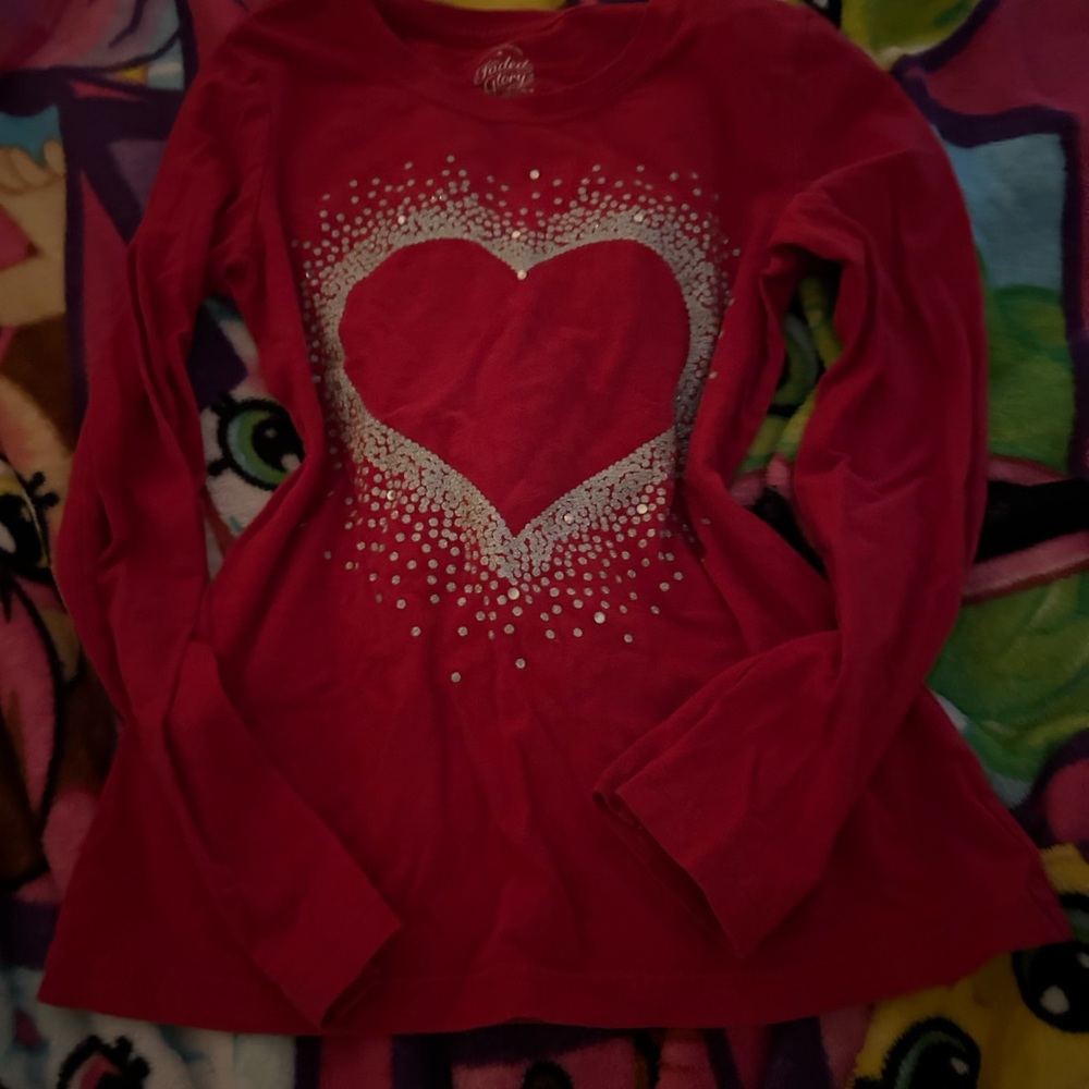 Red Heart Rhinestone Shirt